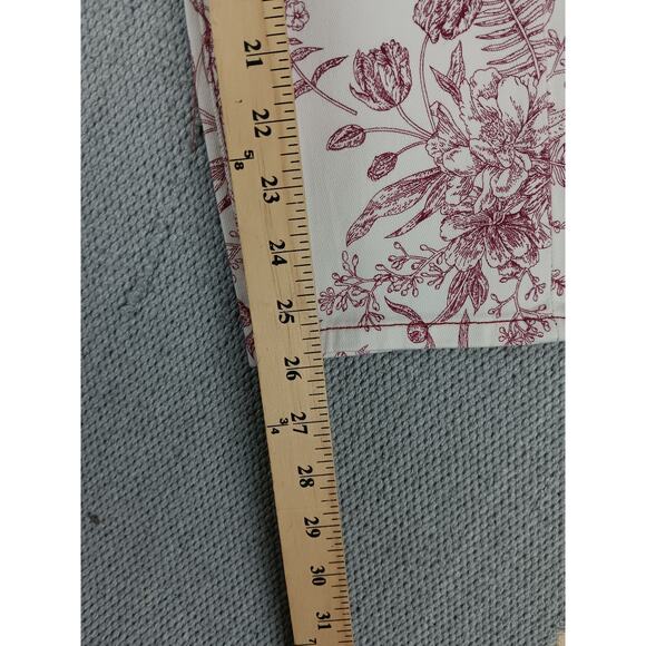 DL1961 Mara Ankle Jeans 23X27 White/Red High Rise Instasculpt Stretch Floral - Picture 15 of 16